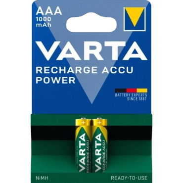 VARTA RECHARGEABLE ACCU 1000mAh BLI 2 NI-MH (READY 2 USE) Аккумулятор AAA