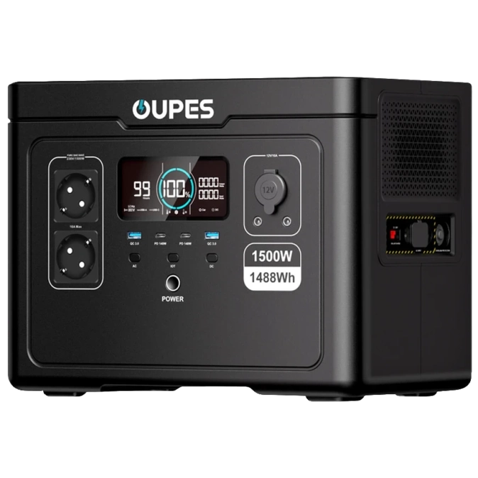 OUPES S015 1500Вт LiFePO4 1488Вт•г Портативна зарядна станція