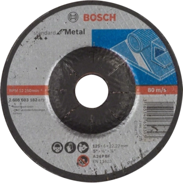 Bosch Standard for Metal 125x6x22.23 мм Обдирний круг для металу