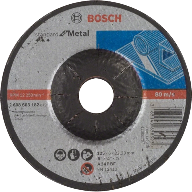 Bosch Standard for Metal 125x6x22.23 мм Обдирний круг для металу фото 1