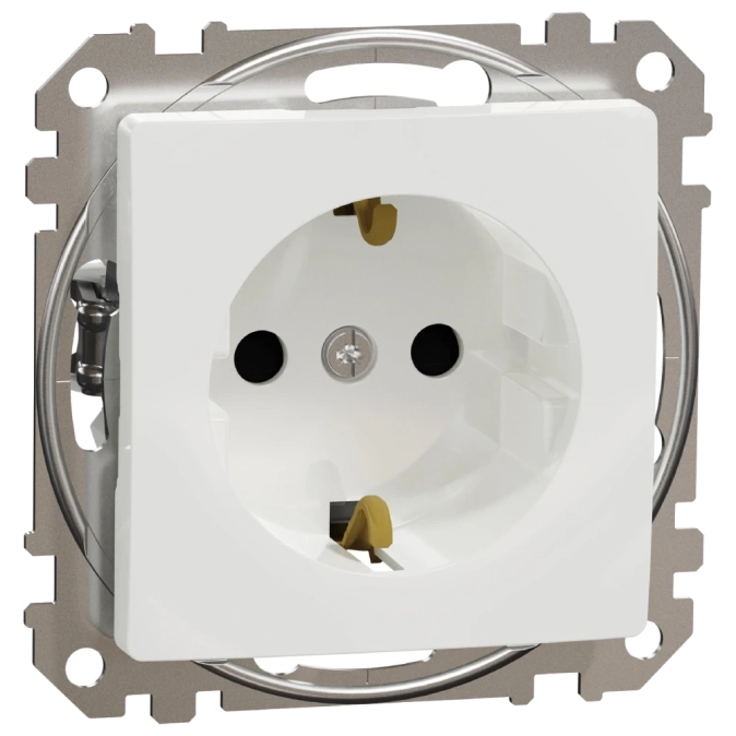 Schneider Electric Sedna Design & Elements SDD111022 з заземлення та шторками Розетка фото 1