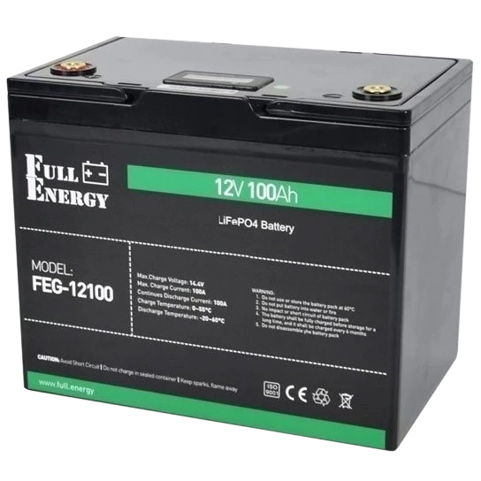 Full Energy FEG-12100 12В 100А•год 100А Літієва акумуляторна батарея фото 1