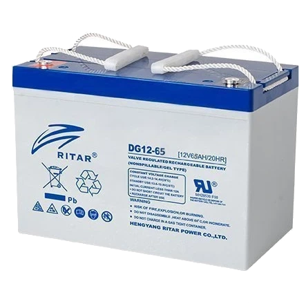 RITAR DG12-65 65A•год 12В гелева Свинцево-кислотна акумуляторна батарея фото 1
