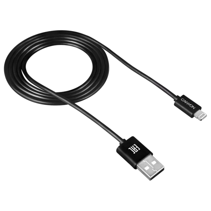 Canyon CFI1B black (Lightning - USB-A) 1м Кабель фото 1