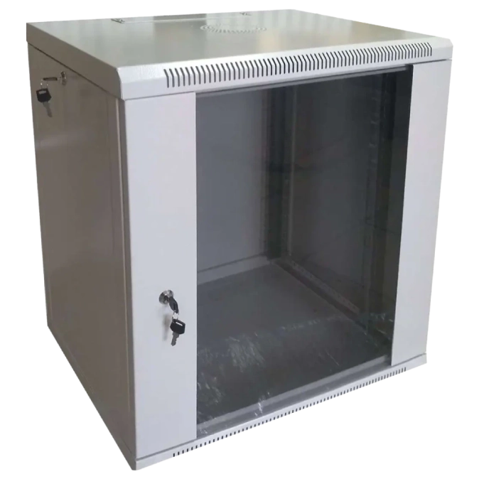 Hypernet WMNC66-12U-FLAT-AC Шафа комутаційна настінна 12U 600x600 розбірна сіра фото 1