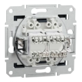 Schneider Electric EPH4400171 Asfora Розетка комп'ютерна антрацит, пластик, для врізного монтажу фото 2