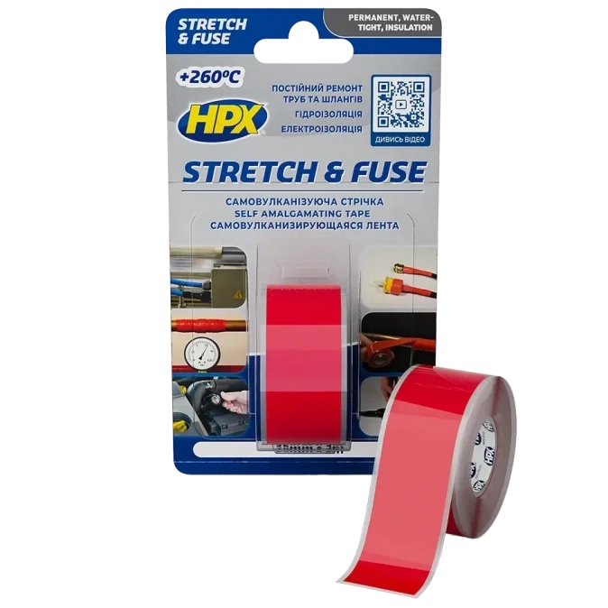 HPX SO2503 Stretch&Fuse 25мм х 3м Стрічка силіконова вулканізуюча фото 1
