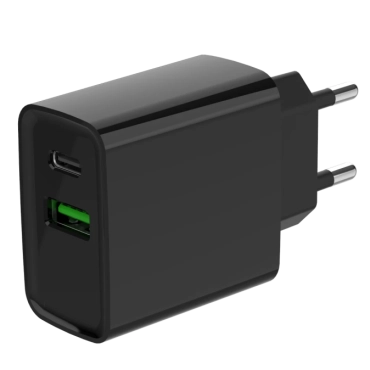 Gembird TA-UC-PDQC20-01-BK (USB Type A + USB Type C) Мережевий зарядний пристрій