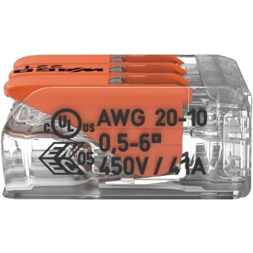 WAGO COMPACT 221-613 3 0,5-6 мм2 (41А) Клемма
