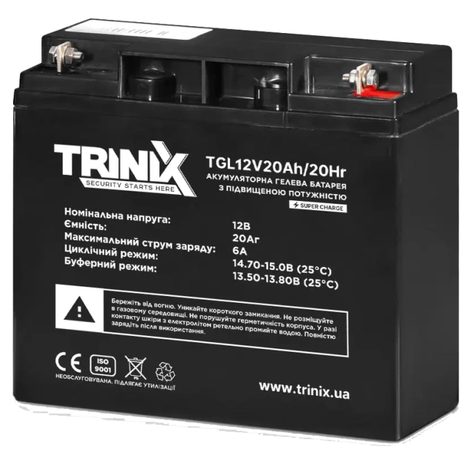 TRINIX GEL 12V 20Ah Акумуляторна батарея фото 1