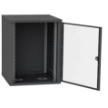 IPCOM 15U 600x600 Шафа телекомунікаційна двері скло (чорна) фото 2