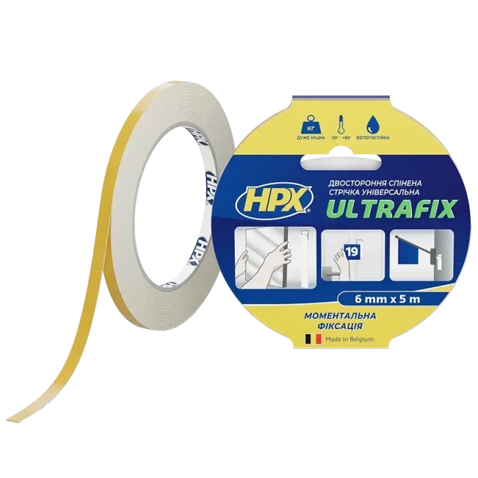HPX DSU0605 ULTRAFIX 6мм х 5м Стрічка двохстороння фото 1