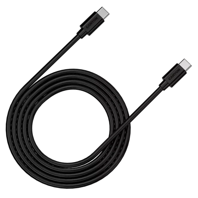 Canyon C12 black (100W USB-C - USB-C) 2м Кабель фото 1