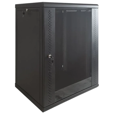 EServer 12U 600х500х637 стекло, черная Шкаф