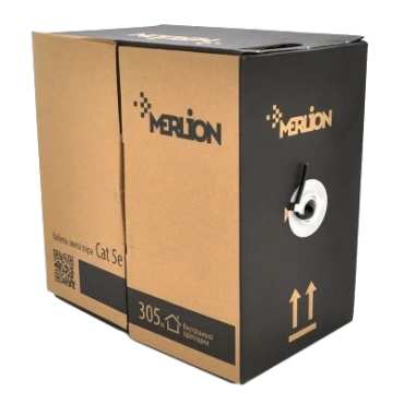 Merlion внешний КНП UTP (4*2*0.5) 4p 24 AWG CCA ПЕ (305м) черный Кабель