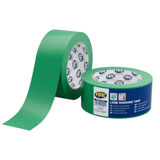 HPX LG5033 Lane Marking Tape 50мм x 33м Стрічка самоклеюча для маркування підлоги фото 1