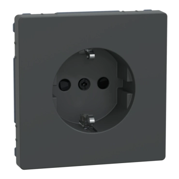 Schneider Electric Merten System Design MTN2300-6034 РОЗЕТКА з/к і шторкою АНТРАЦИТ