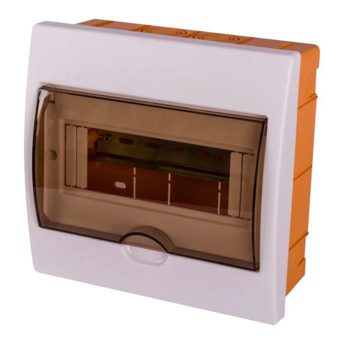 Enext e.plbox.stand.w.08k Корпус пластиковий 8-модульний вбудований фото 1