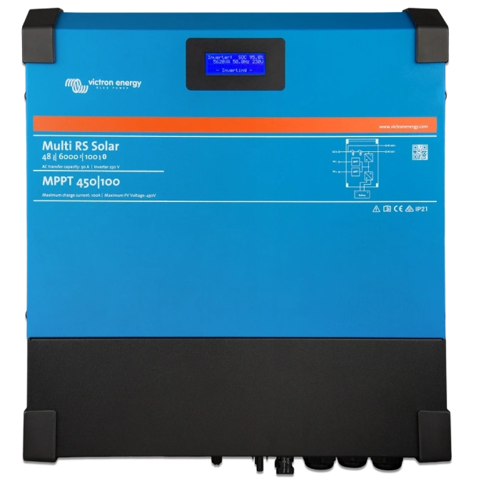 Victron Energy Multi RS Solar 48/6000/100-450/80 сонячний однофазний чиста синусоїда Інвертор фото 1