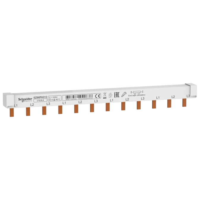 Schneider Electric EZ9XPH312 EASY9 63A 3P Гребінчаста шина на 12 модулів фото 1