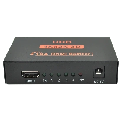1=>4 порта 4K, 2K DC5V/2A Активний HDMI сплітер фото 1