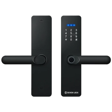 SEVEN LOCK SL-7740BF black (врізна частина 5050) Розумний дверний біометричний замок
