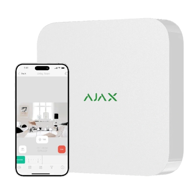 Ajax NVR (16ch) (8EU) white Відеореєстратор фото 1
