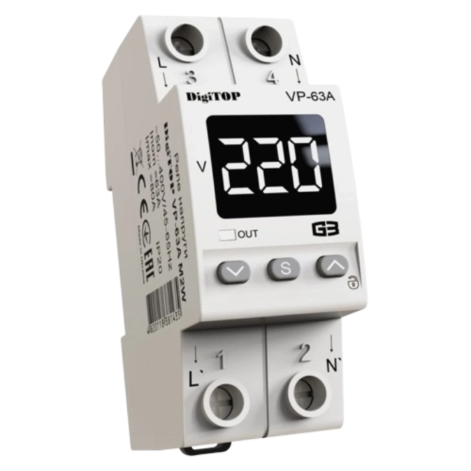 DigiTOP VP-63A M2W Реле напруги фото 1