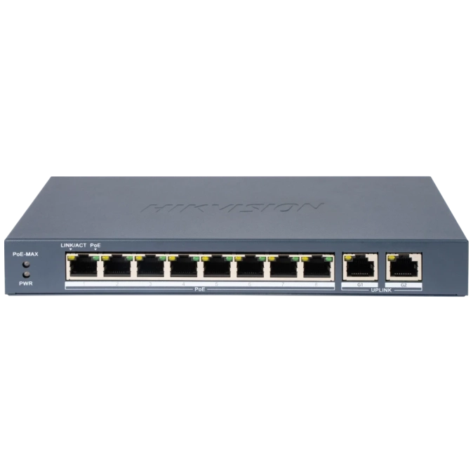 Hikvision DS-3E1310P-EI(B) PoE Комутатор 10 портів керований фото 1