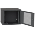 IPCOM 12U 600x600 Шафа телекомунікаційна двері перфорація (чорна) фото 2