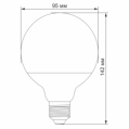 VIDEX G95e 15W E27 4100K 220V LED лампа фото 2