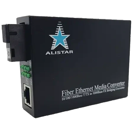 ALISTAR X3G 1G 10/100/1000BASE-T RJ-45 - 1000BASE-LX 1SM WDM SC 20KM TX1310/RX1550nm Медіаконвертор фото 1