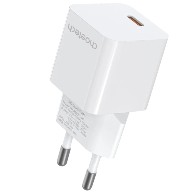 Choetech PD5010 mini White PD20W GAN USB-C Адаптер