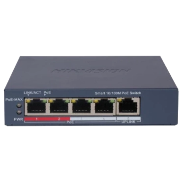 Hikvision DS-3E1105P-EI/V2 POE Коммутатор 5 портов управляемый