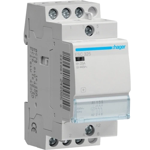 Hager ESC325 Контактор 25A 230В 3нв 2мод фото 1