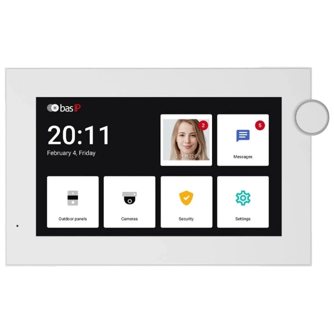 Bas-IP AZ-07LF white Android 7" Wi-Fi Відеодомофон фото 1
