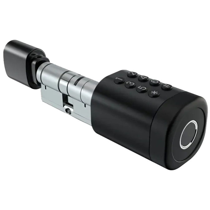SEVEN LOCK SL-7774BF black (35-90мм) (циліндр) Біометричний замок фото 1