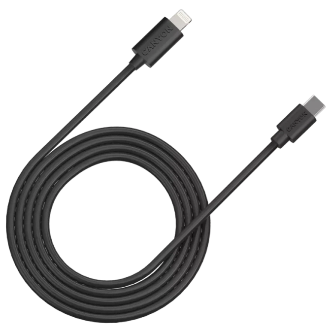 Canyon CFI12B black (Lightning - USB-C ) 2м 20Вт Кабель фото 1