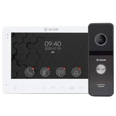 BCOM BD-780FHD White Kit Комплект видеодомофона