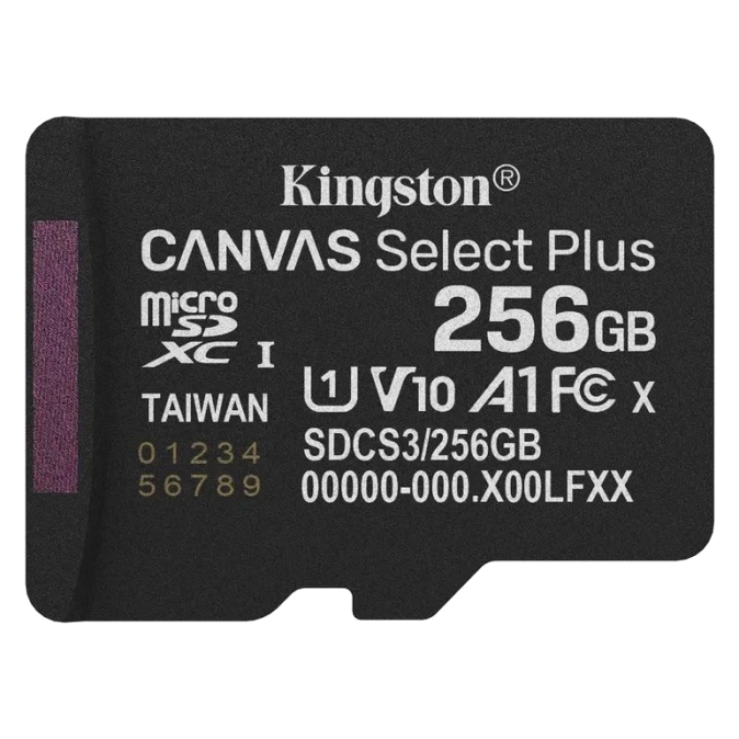 Kingston microSD 256GB C10 UHS-I A1 V10 R150MB/s Карта пам'яті фото 1