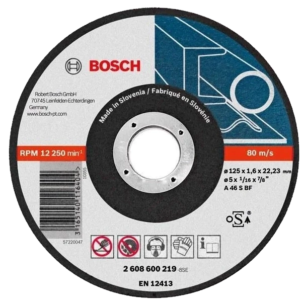Bosch 125 x 1.6 мм (2608600219) Відрізний круг для металу фото 1
