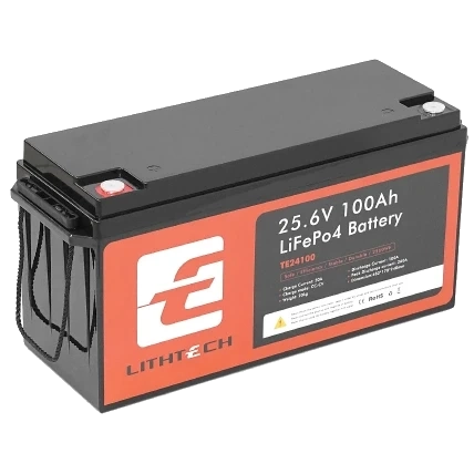 LITHTECH TE24100B 25.6В 100А•г Bluetooth Літієва акумуляторна батарея фото 1