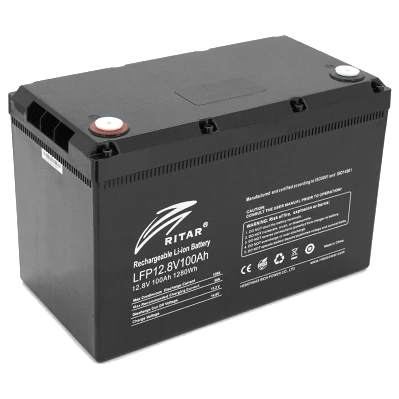 Ritar LiFePO4 12,8V 100Ah 1280Wh Акумуляторна батарея фото 1