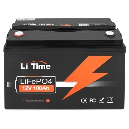 Li-TIME 12.8В 100А•год 100А Літієва акумуляторна батарея фото 1