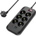 СolorWay CW-CHE64PDB 6 розеток/4USB Мережевий фільтр фото 1