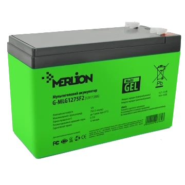 MERLION G-MLG1275F2 7.5 А•ч 12В Свинцово-кислотная аккумуляторная батарея