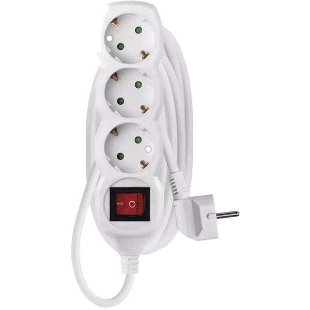 EMOS P1321R 3 розетки 1.5 м Мережевий подовжувач фото 1