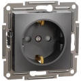 Schneider Electric Asfora EPH2900271 Розетка із заземленням та шторками антрацит фото 1