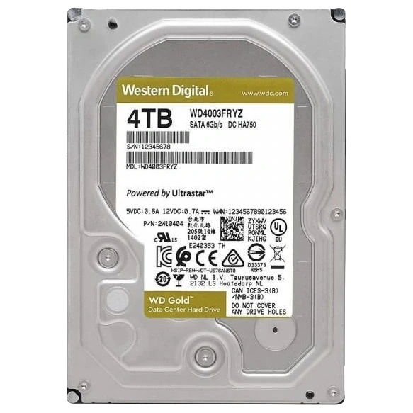 Western Digital (WD4003FRYZ) Жорсткий диск 3.5" 4TB фото 1