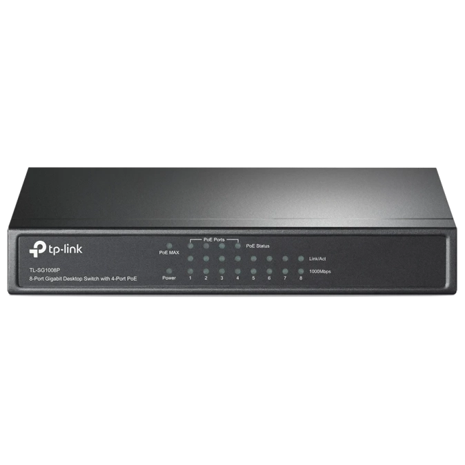 TP-LINK TL-SG1008P 8xGE (4xPoE) 65.2Вт Комутатор 8 портів некерований фото 1